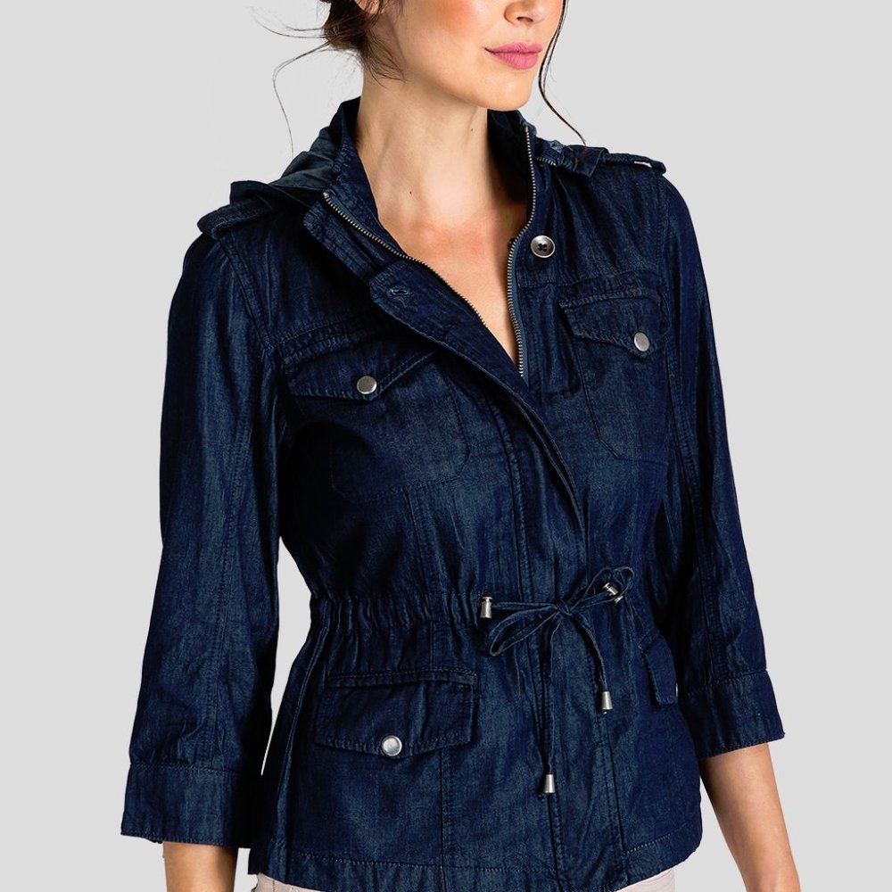 Denim style hooded jacket - Size L